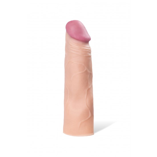 Насадка на пенис TOYFA A-Toys, SoftSkin, телесный, 16,5 см