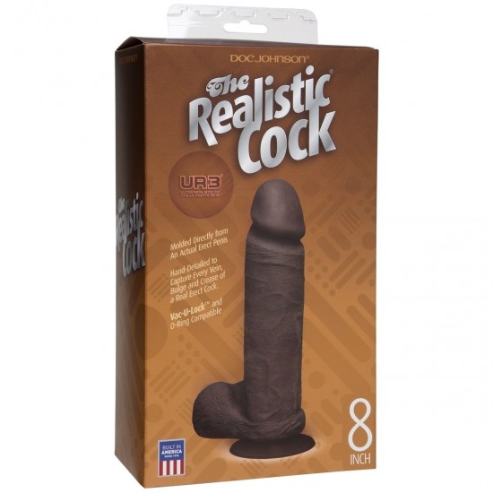 Фаллоимитатор реалистик на присоске с мошонкой Realistic Cock Vac-U-Lock