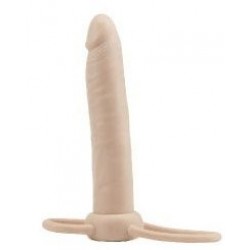 Насадка с креплением What'A Man телесная для двойного проникновения Насадка с креплением What'A Man телесная для двойного проникновения