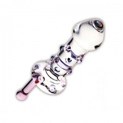 Небольшой стеклянный фаллос с ручкой Candy Land Juicer - 11,5 см. Небольшой стеклянный фаллос с ручкой Candy Land Juicer - 11,5 см.