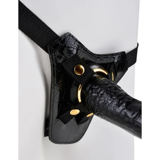 Страпон на трусиках из перфорированной кожи Designer Strap-On 3984-23 PD