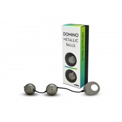 Шарики вагинальные металлические хромированные черные Domino, старый артикул H001B1F134B1