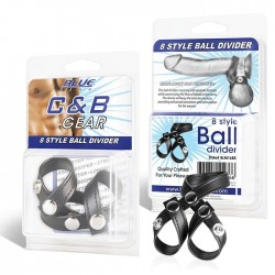 Разделитель мошонки из искусственной кожи на клепках 8 STYLE BALL DIVIDER Разделитель мошонки из искусственной кожи на клепках 8 STYLE BALL DIVIDER