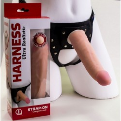 Страпон системы Харнесс: трусики с плугом и реалистичная насадка - 17,5 см. Страпон системы Харнесс: трусики с плугом и реалистичная насадка - 17,5 см.