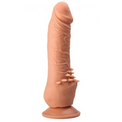 Фаллоимитатор на присоске с шипами для массажа клитора - 17,8 см. Фаллоимитатор на присоске с шипами для массажа клитора - 17,8 см.