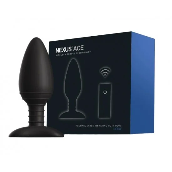 Чёрная вибровтулка NEXUS ACE LARGE с дистанционным управлением - 14 см. ACE002 Чёрная вибровтулка NEXUS ACE LARGE с дистанционным управлением - 14 см. ACE002