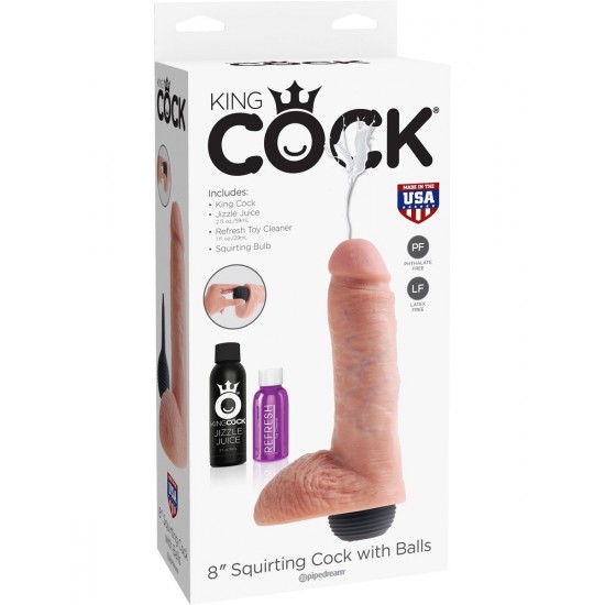 Фаллоимитатор с функцией семяизвержения 8 Squirting Cock w Balls King Cock