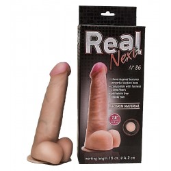 Телесный фаллоимитатор на присоске REAL Next №86 - 21,3 см. Телесный фаллоимитатор на присоске REAL Next №86 - 21,3 см.