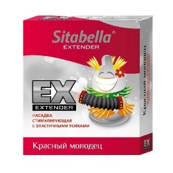 Стимулирующая насадка Sitabella Extender Красный молодец Стимулирующая насадка Sitabella Extender Красный молодец