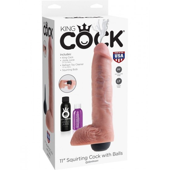 Фаллоимитатор с функцией семяизвержения King Cock 11