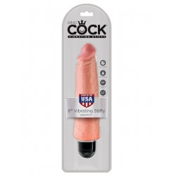 Вибромассажер реалистик телесный King Cock 8 Vibrating Stiffy - Flesh Вибромассажер реалистик телесный King Cock 8 Vibrating Stiffy - Flesh