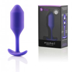 Фиолетовая пробка для ношения B-vibe Snug Plug 2 - 11,4 см. Фиолетовая пробка для ношения B-vibe Snug Plug 2 - 11,4 см.