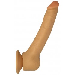 Телесный рельефный фаллоимитатор-реалистик на присоске - 19 см. Телесный рельефный фаллоимитатор-реалистик на присоске - 19 см.