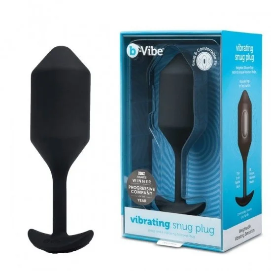 Черная пробка для ношения с вибрацией Snug Plug 4 - 14 см. BV-015-BLK Черная пробка для ношения с вибрацией Snug Plug 4 - 14 см. BV-015-BLK