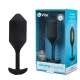 Черная пробка для ношения с вибрацией Snug Plug 4 - 14 см. BV-015-BLK Черная пробка для ношения с вибрацией Snug Plug 4 - 14 см. BV-015-BLK