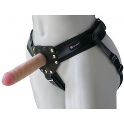 Черный пояс-трусики с двумя телесными насадками Экзотик-Linda - 15,2 и 10 см. Черный пояс-трусики с двумя телесными насадками Экзотик-Linda - 15,2 и 10 см.