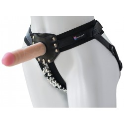 Черный пояс-трусики с телесной насадкой Гламур Dana - 15,2 см. Черный пояс-трусики с телесной насадкой Гламур Dana - 15,2 см.