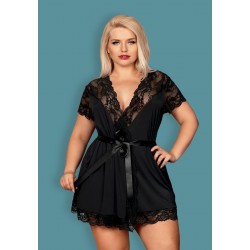 Роскошный пеньюар с ажурными вставками (Obsessive) Роскошный пеньюар с ажурными вставками (Obsessive)