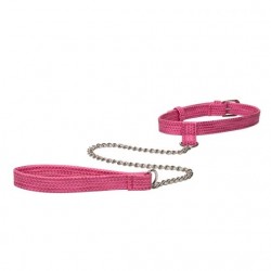 Розовый ошейник с поводком Tickle Me Pink Collar With Leash Розовый ошейник с поводком Tickle Me Pink Collar With Leash