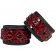 Красно-черные наручники и наножники Luxury Hogtie