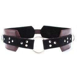 Бордовый пояс с колечками для крепления наручников Maroon Leather Belt Бордовый пояс с колечками для крепления наручников Maroon Leather Belt
