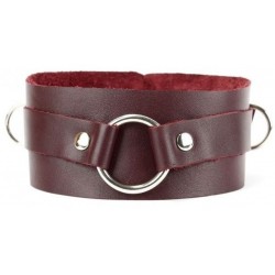 Бордовый широкий ошейник с кольцом Maroon Collar Бордовый широкий ошейник с кольцом Maroon Collar