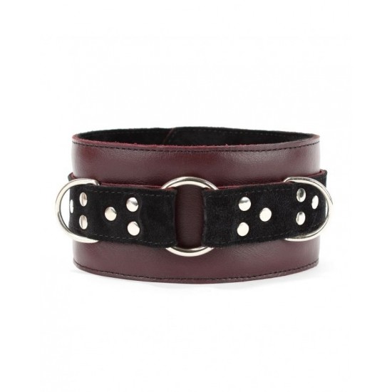 Бордовый ошейник Maroon Collar On The Strap