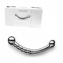 Серебристый изогнутый фаллоимитатор со спиралью Bow - 17,8 см. Серебристый изогнутый фаллоимитатор со спиралью Bow - 17,8 см.