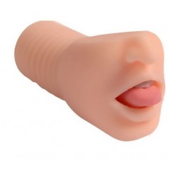 Телесный мастурбатор-ротик с язычком и зубками Телесный мастурбатор-ротик с язычком и зубками