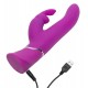 Лиловый вибратор Curve Thrusting Rechargeable Rabbit Vibrator - 24,1 см.