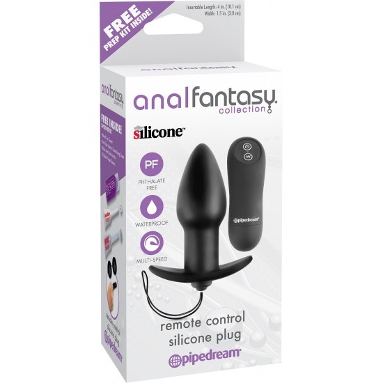 Анальный вибростимулятор Remote Control Silicone Plug