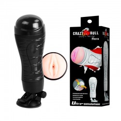 Мастурбатор вагина без вибрации в тубе Crazy Bull FLORA Мастурбатор вагина без вибрации в тубе Crazy Bull FLORA