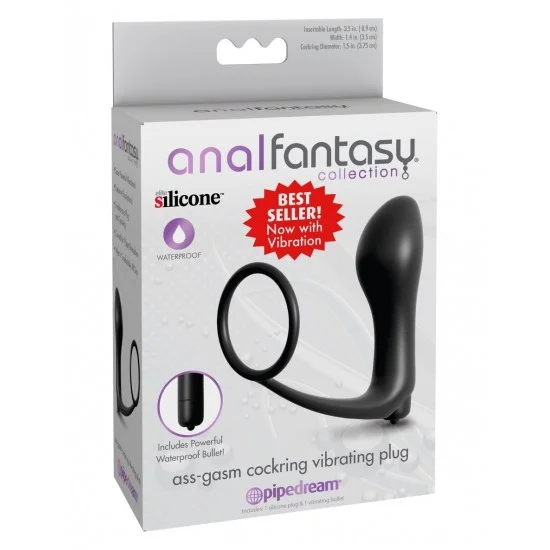 Ass-Gasm Cockring Vibrating Plug Анальная пробка с вибрацией с эрекционным кольцом 4684-23 PD Ass-Gasm Cockring Vibrating Plug Анальная пробка с вибрацией с эрекционным кольцом 4684-23 PD