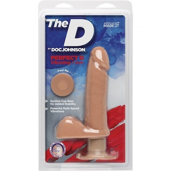 The D™-Perfect D Vibrating Вибромассажер реалистик со встроенным мотором на присоске