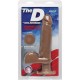 The D™ - Perfect D Vibrating 8 - Caramel Вибромассажер реалистик со встроенным мотором на присоске