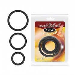 Baile Набор Эрекционных колец Cock & Ball rings Rubber Set Baile Набор Эрекционных колец Cock & Ball rings Rubber Set