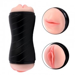 Gina Двухсторонний мастурбатор вагина и ротик с язычком и мягкими зубками в тубе Gina Двухсторонний мастурбатор вагина и ротик с язычком и мягкими зубками в тубе