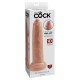 Фаллоимитатор на присоске необрезанный телесный King Cock 9 Uncut Cock