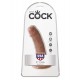 Фаллоимитатор на присоске загорелый King Cock 6 Cock Tan