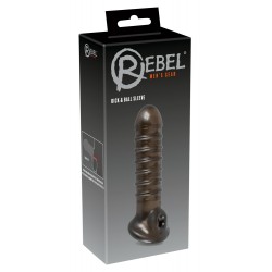Рельефная насадка на пенис с подхватом мощонки Penis Sleeve by Rebel Рельефная насадка на пенис с подхватом мощонки Penis Sleeve by Rebel