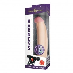 Комплект HARNESS трусики с насадкой из киберкожи №58 и лубрикант 100 мл Комплект HARNESS трусики с насадкой из киберкожи №58 и лубрикант 100 мл