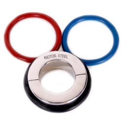 Металлическая утяжка на мошонку с 3-мя кольцами в комплекте Ball Stretcher 45 mm - With 3 Rubber Rings (Black, Red & Blue) Металлическая утяжка на мошонку с 3-мя кольцами в комплекте Ball Stretcher 45 mm - With 3 Rubber Rings (Black, Red & Blue)
