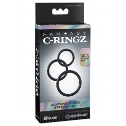 Набор эрекционных колец Fantasy C-Ringz Silicone 3-Ring Stamina Set Набор эрекционных колец Fantasy C-Ringz Silicone 3-Ring Stamina Set