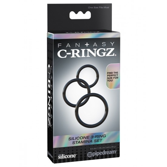 Набор эрекционных колец Fantasy C-Ringz Silicone 3-Ring Stamina Set