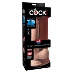 Фаллоимитатор на присоске Тройная плотность King Cock Plus 7.5 Triple Density Cock with Balls Фаллоимитатор на присоске Тройная плотность King Cock Plus 7.5 Triple Density Cock with Balls