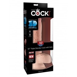 Фаллоимитатор на присоске Тройная плотность King Cock Plus 10 Triple Density Cock with Balls - Flesh Фаллоимитатор на присоске Тройная плотность King Cock Plus 10 Triple Density Cock with Balls - Flesh