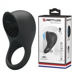 Эрекционное виброкольцо с клиторальным стимулятором - язычком Pretty Love Ring Shaking II Эрекционное виброкольцо с клиторальным стимулятором - язычком Pretty Love Ring Shaking II