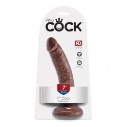 Фаллоимитатор на присоске King Cock 7 Cock - Brown коричневый Фаллоимитатор на присоске King Cock 7 Cock - Brown коричневый