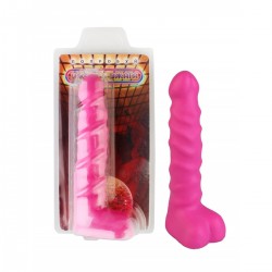 Анальный стимулятор с мошонкой. Ярко-розовый Анальный стимулятор с мошонкой. Ярко-розовый