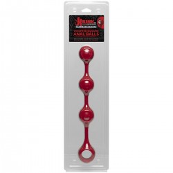 Утяжеленные силиконовые анальные шарики Anal Essentials - красные Утяжеленные силиконовые анальные шарики Anal Essentials - красные